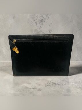 Bally Black Leather Document Holder/Organizer